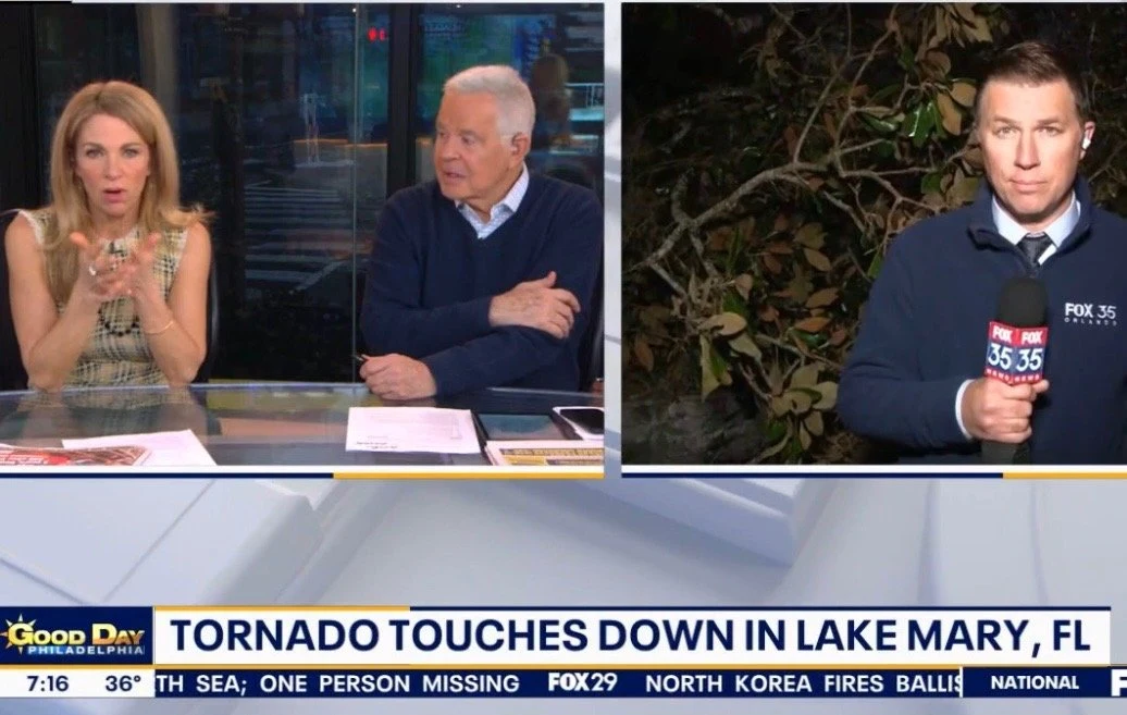 National reporting following the FOX 35 tornado